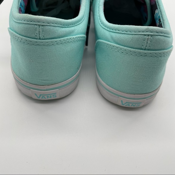 Vans light blue sneakers with floral laces and floral interior in women’s size 8 - Picture 3 of 11